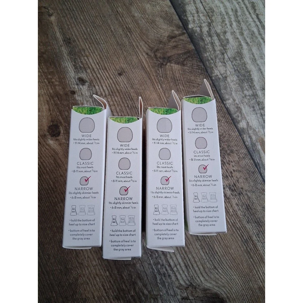 NEW! Bundle of 4 Solemates High Heel Protectors, Clear Narrow